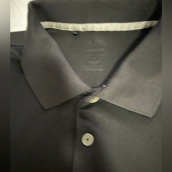 Black Polo Shirt and White Shorts Golf Outfit - Picture 4 of 5